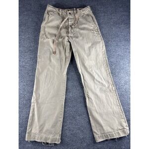 Ezra Fitch Pants Mens 32 Khaki Chino Button Fly Paratrooper Abercrombie Y2K VTG